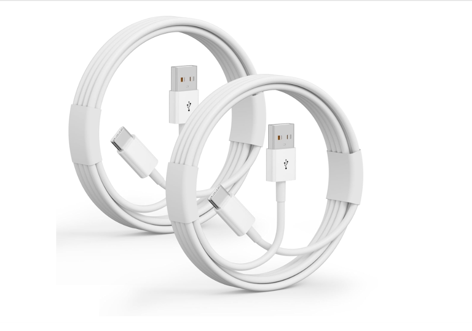 2Pack USB A to USB C Cable for iPhone 18/17/16/15 All Series (White-3 ft) | Type-C Car Charger 3A Fast Charging & 480Mbps Data Transfer for iPhone 18...